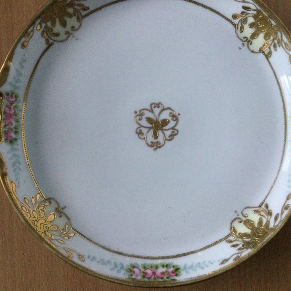 Vintage hand-painted Nippon Morimura handled Plate - Picture 3 of 5